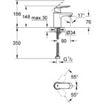 Grohe Eurosmart Cosmopolitan Smooth Body Basin Mixer S-Size