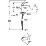 Grohe Eurosmart S-Size Basin Mixer Tap with Chain 33188