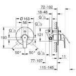 Grohe Eurosmart Concealed Manual Shower Valve with Diverter 33305