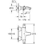 Grohe Grohtherm Special Thermostatic Bath/Shower Mixer 34665