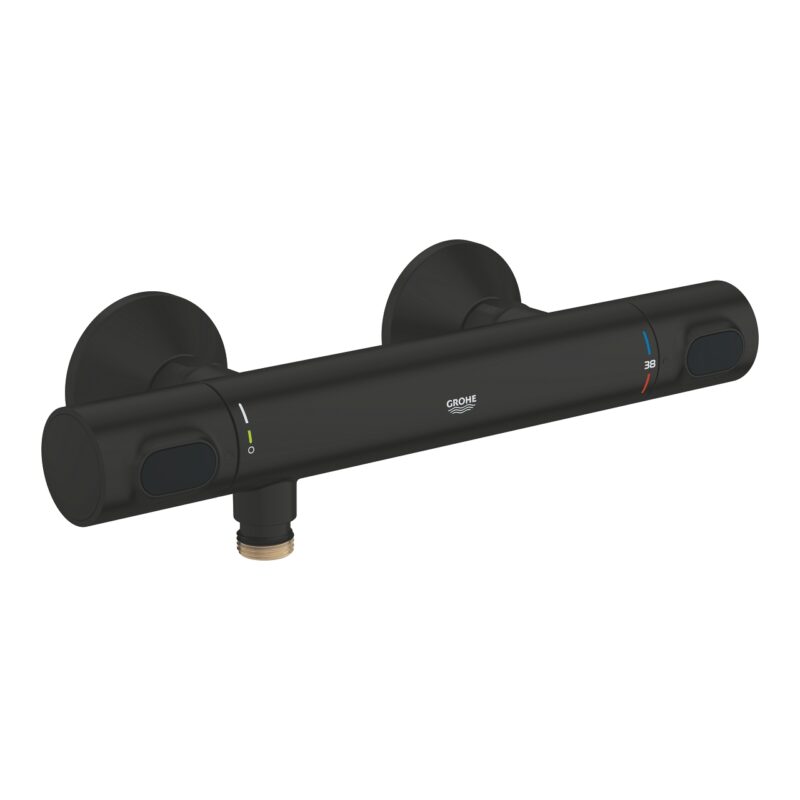 Grohe Grohtherm 500 Thermostatic Bar Shower Mixer Black Grohe Grohtherm 500 Thermostatic Bar Shower Mixer Black