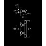 Grohe Grohtherm 500 Thermostatic Bar Shower Mixer Black