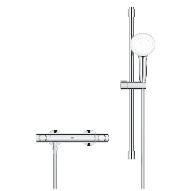 Grohe Grohtherm 500 Thermostatic Bar Shower & Slide Rail Kit