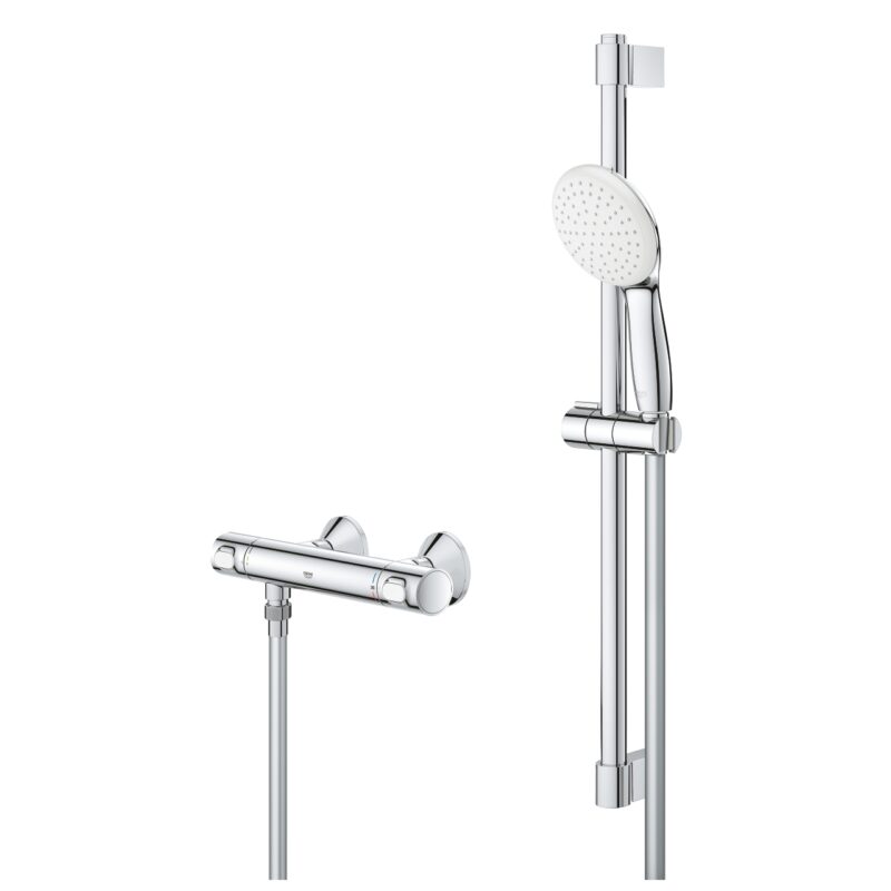 Grohe Grohtherm 500 Thermostatic Bar Shower & Slide Rail Kit