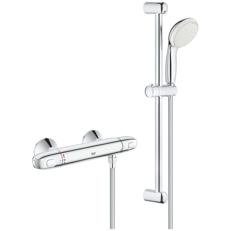 Grohe Grohtherm 1000 Thermostatic Shower Set, 600mm Rail 34820