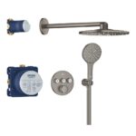 Grohe SmartControl Concealed Shower System with SmartActive 310 Brushed Graphite