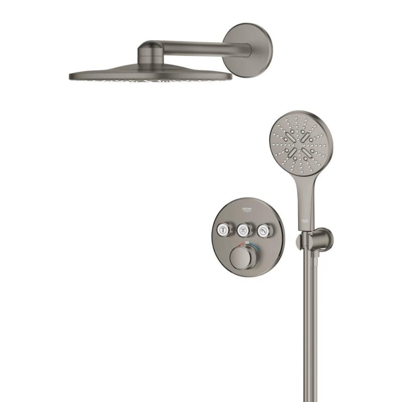 Grohe SmartControl Concealed Shower System with SmartActive 310 Brushed Graphite
