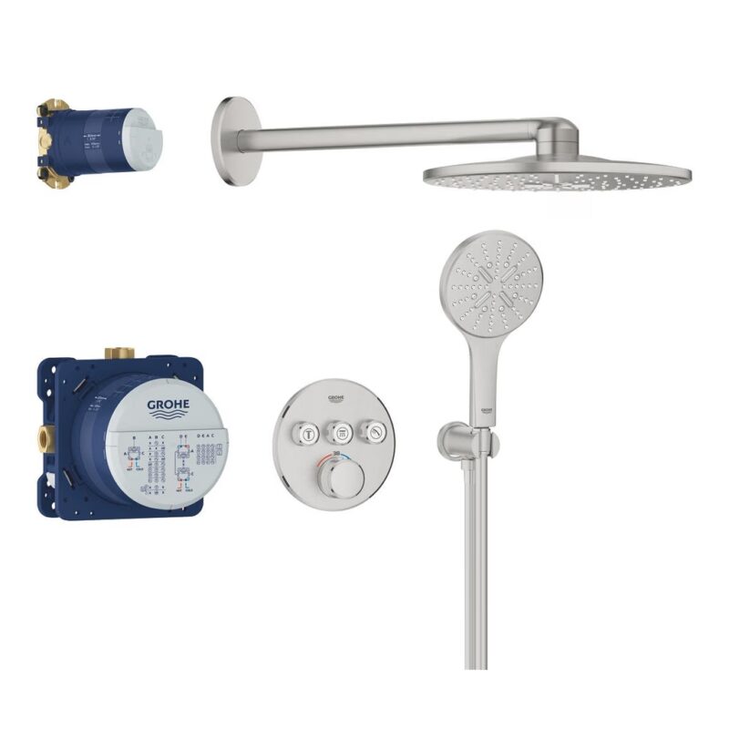 Grohe SmartControl Concealed Shower System with SmartActive 310 Supersteel