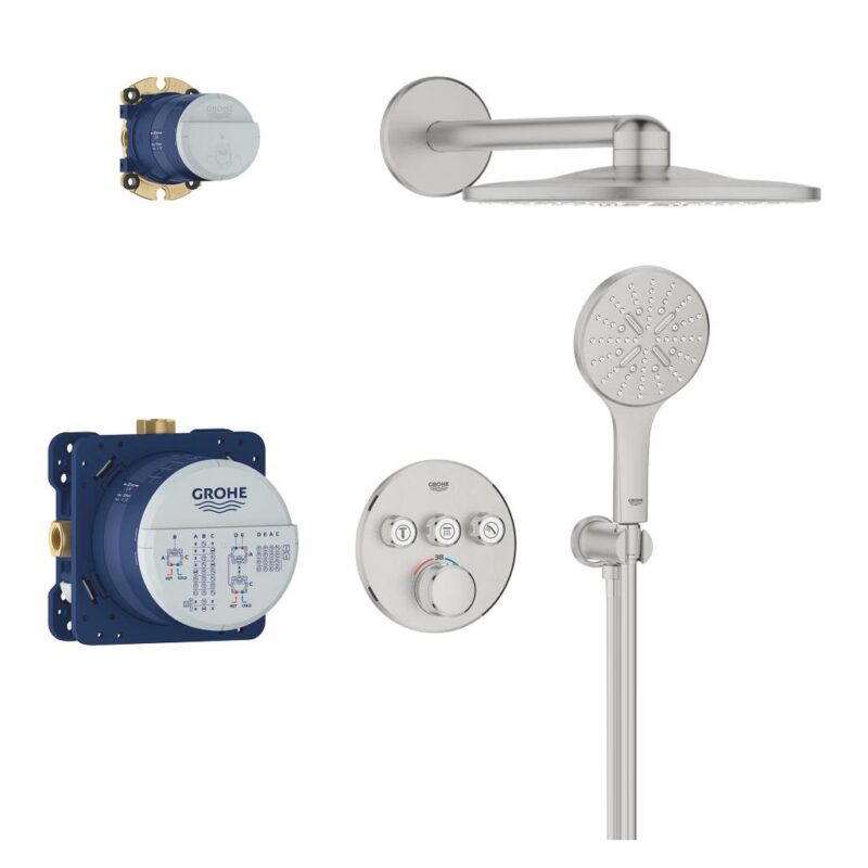 Grohe SmartControl Concealed Shower System with SmartActive 310 Supersteel