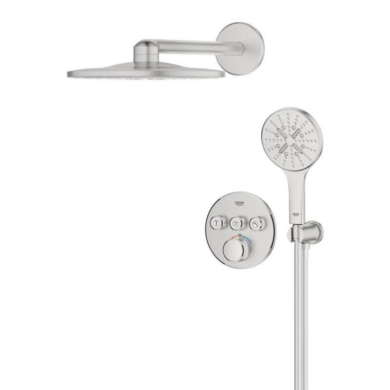 Grohe SmartControl Concealed Shower System with SmartActive 310 Supersteel