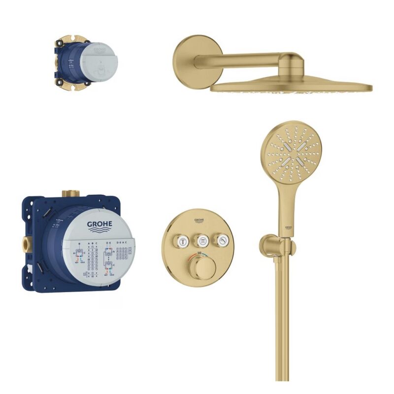 Grohe SmartControl Concealed Shower System with SmartActive 310 Brushed Sunrise