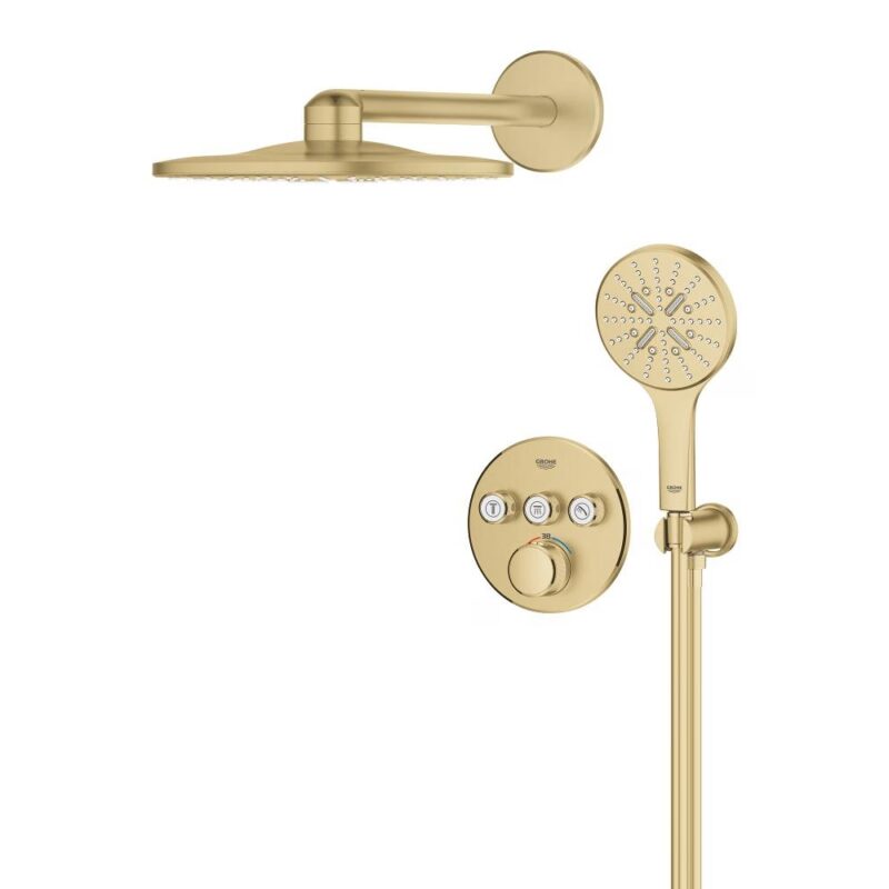 Grohe SmartControl Concealed Shower System with SmartActive 310 Brushed Sunrise