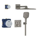 Grohe SmartControl Concealed Shower Set with SmartActive 310 Cube Brushed Graphite