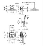 Grohe SmartControl Concealed Shower Set with SmartActive 310 Cube Brushed Graphite
