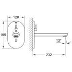 Grohe Eurosmart Cosmopolitan E Infra-Red Basin Tap with Mixing, Mains