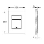 Grohe Skate Cosmopolitan S Flush Plate Hard Graphite