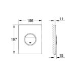 Grohe Nova Cosmopolitan Dual Flush Plate Alpine White