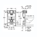 Grohe Rapid SL 2 in 1 Set for WC 0.82m 38948