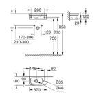 Grohe Euro Ceramic Mini Handrinse Basin 37cm 1 Tap Hole