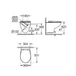 Grohe Bau Ceramic Wall Hung Rimless Toilet & Soft Close Seat Set