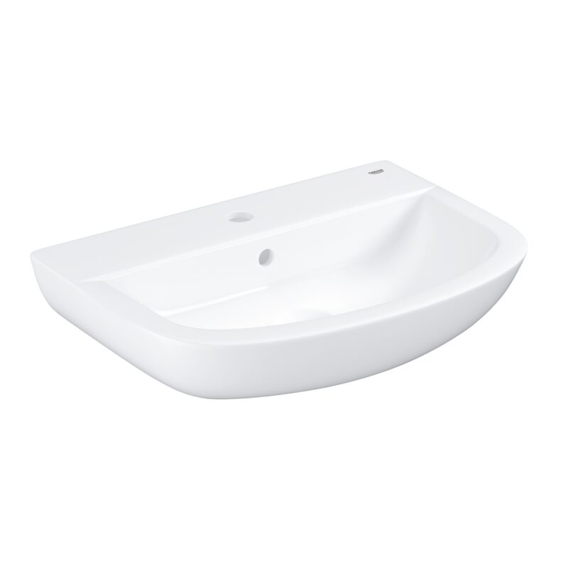 Grohe Bau Ceramic Wall Hung 55cm 1 Tap Hole Washbasin
