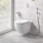 Grohe Euro Ceramic Rimless Wall Hung WC Pan & Soft Close Toilet Seat Set
