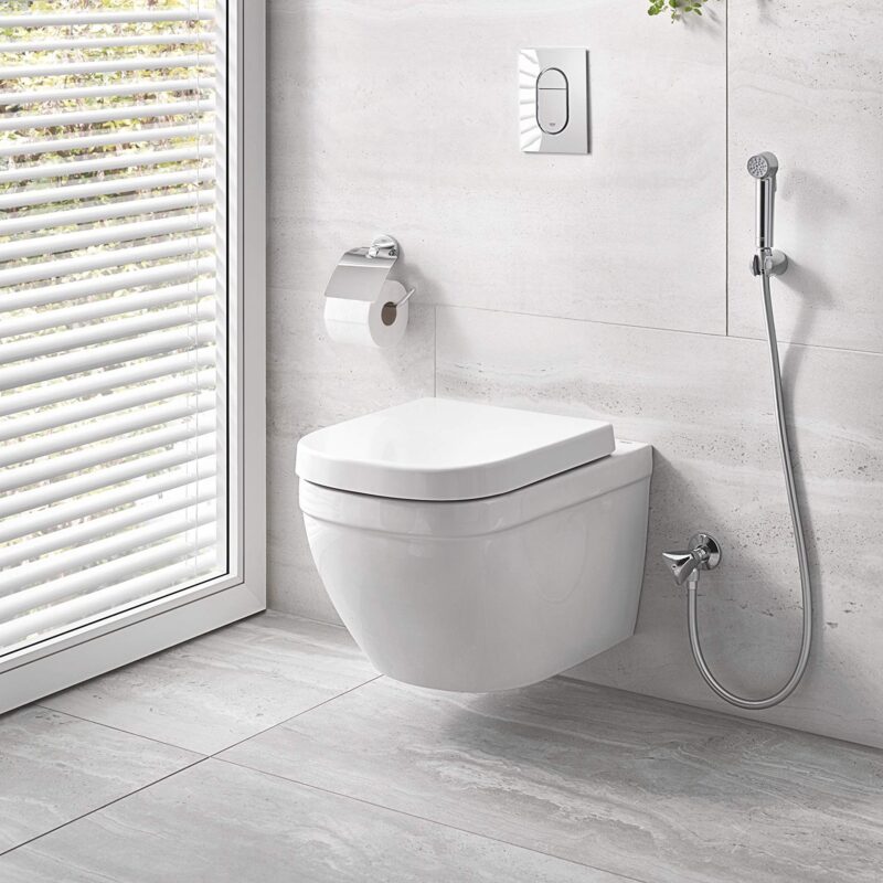 Grohe Euro Ceramic Rimless Wall Hung WC Pan & Soft Close Toilet Seat Set