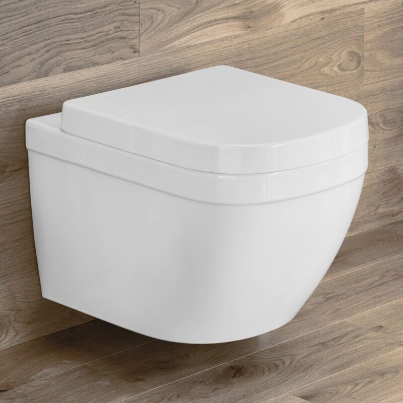 Grohe Euro Ceramic Rimless Wall Hung WC Pan & Soft Close Toilet Seat Set