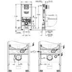 Grohe Rapid SLX 3-In-1 WC Frame 1.13m & Flush Plate