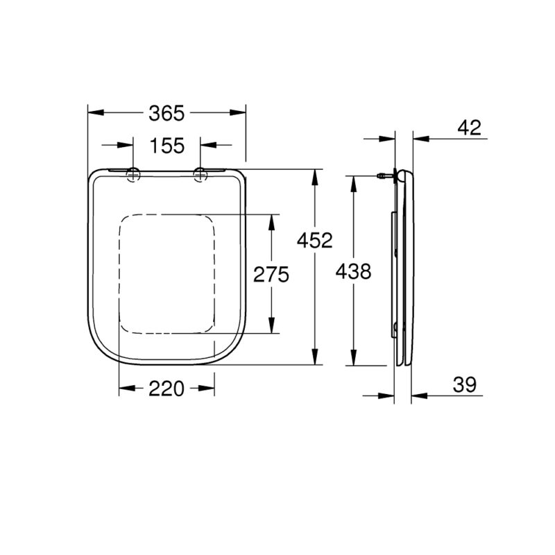 Grohe Bauedge Seat Soft Close Toilet Seat 39813