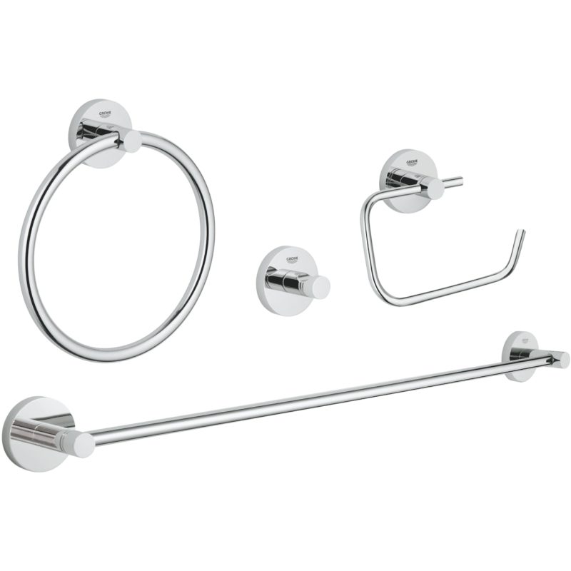 Grohe Essentials 4-in-1 Bathroom Accessories Set 40823 Chrome
