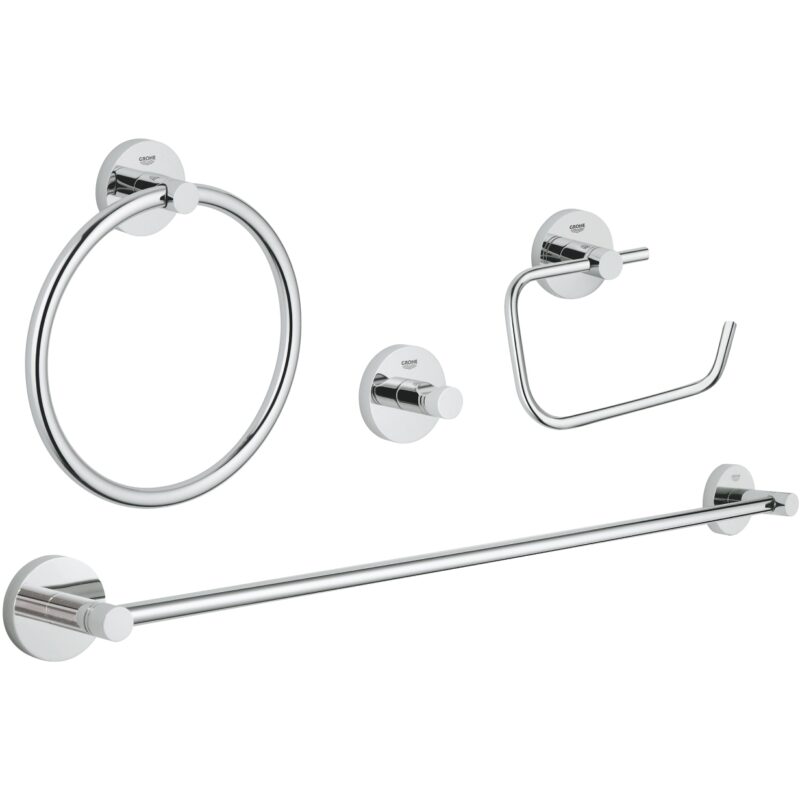 Grohe Essentials 4-in-1 Bathroom Accessories Set 40823 Chrome Grohe Essentials 4-in-1 Bathroom Accessories Set 40823 Chrome