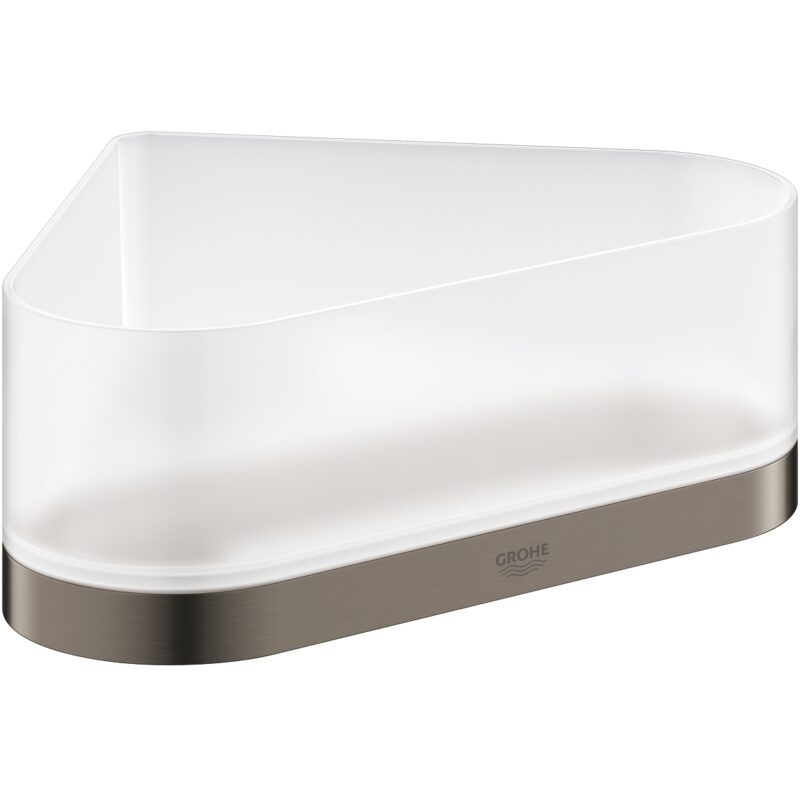 Grohe Selection Corner Shower Tray with Holder 41038 Brushed Graphite