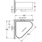 Grohe Selection Corner Shower Tray with Holder 41038 Brushed Graphite