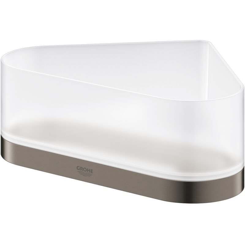 Grohe Selection Corner Shower Tray with Holder 41038 Brushed Graphite