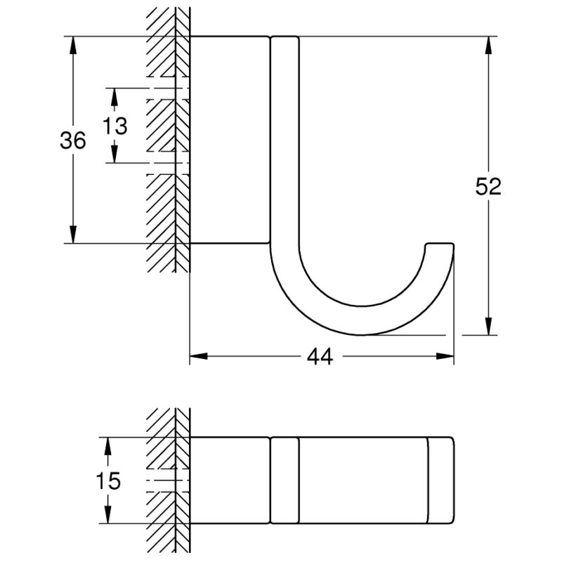 Grohe Selection Single Robe Hook 41039
