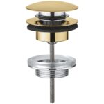 Grohe 1/4" Basin Waste Set with Push-Open Plug Brushed Sunrise