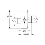 Grohe Pipe Concealing Plate Rosette 12662