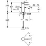 Grohe Essence Smooth Body Basin Mixer Tap S-Size 24172 Chrome