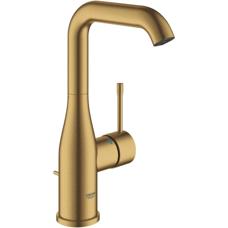 Grohe Essence L-Size Basin Mixer with Pop Up Waste Brushed Sunrise