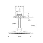 Grohe Rainshower Smartactive 310 Ceiling Shower Set 26477 Warm Sunset