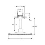 Grohe Rainshower Smartactive 310 Cube Ceiling Shower Set 26481 Brushed Graphite