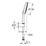 Grohe Rainshower Smartactive 130 Hand Shower Set 26581 Chrome