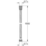 Grohe Relexaflex Metal Long-Life 1500mm Shower Hose 28143