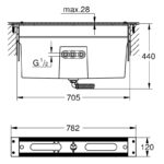 Grohe 4/5-Hole Bath Combination Baseframe 29037