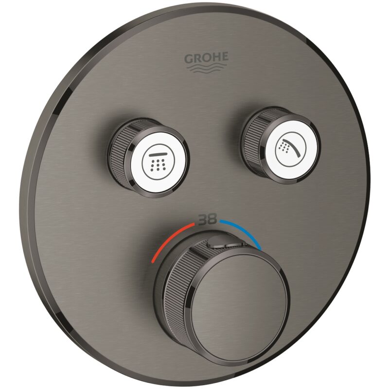 Grohe Grohtherm Smartcontrol 2 Way Thermostat Trim 29119 Brushed Graphite