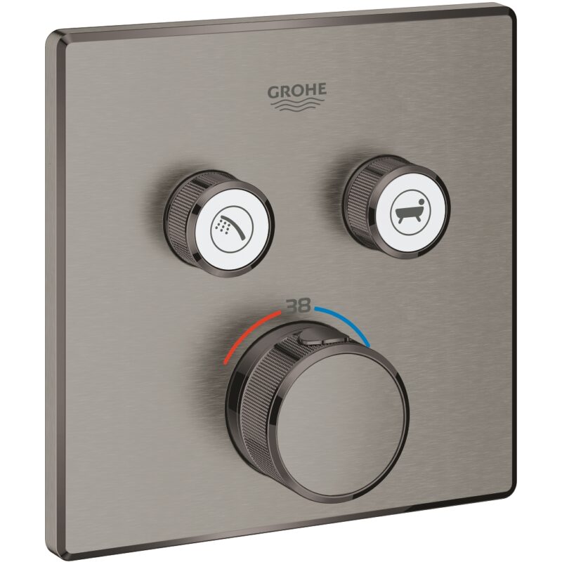 Grohe Grohtherm Smartcontrol 2 Way Thermostat Trim 29124 Brushed Graphite