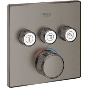 Grohe Grohtherm Smartcontrol 3 Way Thermostat Trim 29126 Brushed Graphite