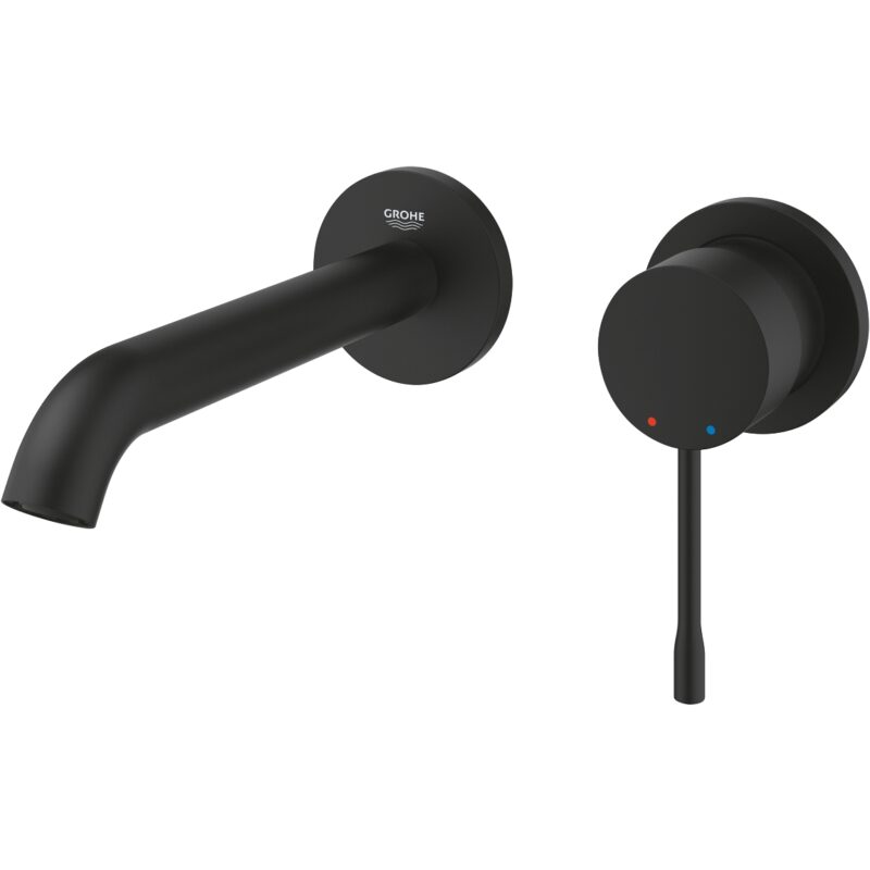 Grohe Essence 2-Hole Wall Basin Mixer M-Size 29192 Black