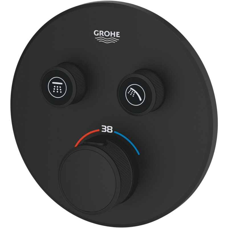 Grohe Grohtherm Smartcontrol 2 Way Thermostat Trim 29507 Black
